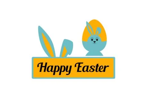 Happy Easter. Egg in the stand Stock Illustration
