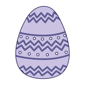 Happy easter egg traditional decoration season icon Stock Illustration