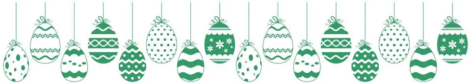 Happy Easter Egg vector Ornament with gift ribbon. Seamless useable. Stock Illustration