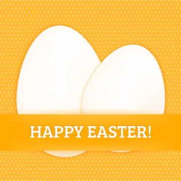 Happy easter eggs card Stock Illustration