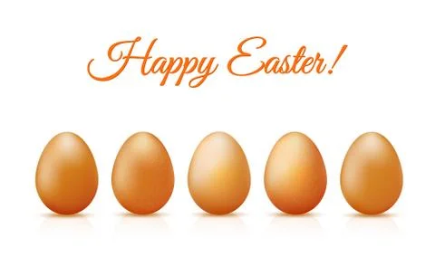 Happy easter eggs card Stock Illustration