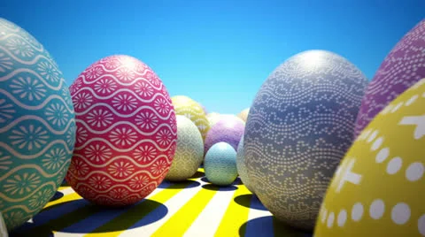 Happy Easter Eggs Video stock 24820194