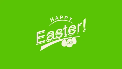 Happy Easter with eggs on green color 動画素材 166373737