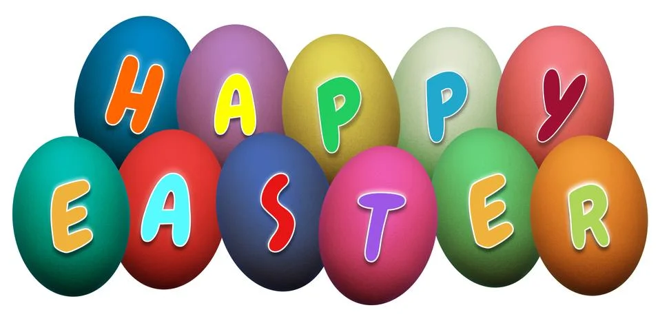 Happy Easter Eggs Stock Illustration