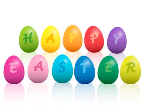 Happy Easter Eggs Stock Illustration