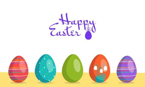 Happy Easter eggs イラスト素材