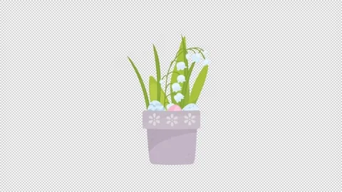 Happy Easter eggs jumping out of a wicker basket, cute cartoon animation, spring 스톡 동영상 329641248