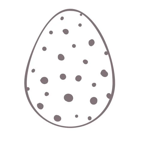 Happy Easter eggs with ornament. Black and white Happy Easter vector Stock Illustration