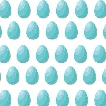 Happy easter eggs painted pattern Illustrazione stock