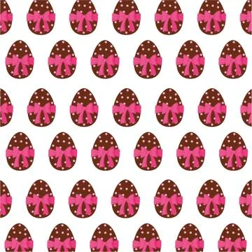Happy easter eggs painted pattern Illustrazione stock