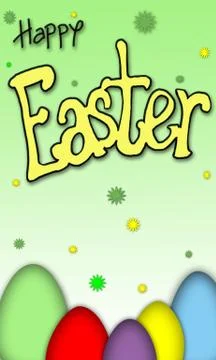 Happy easter eggs Stock Photos