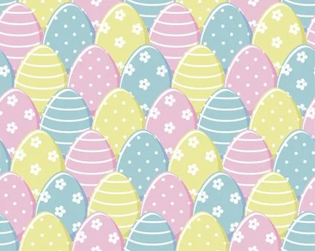 Happy easter eggs. Seamless pattern. Vector illustration Stock Illustration