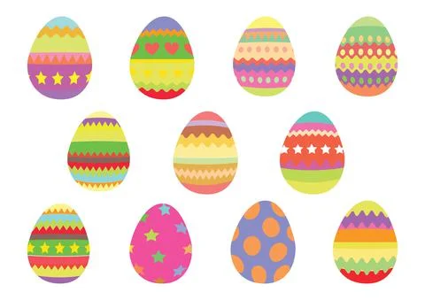 Happy easter eggs. Spring holiday Stock Illustration