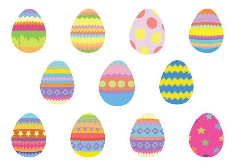 Happy easter eggs. Spring summer holiday Stock Illustration