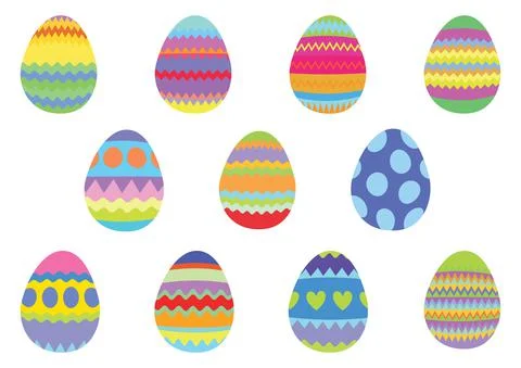 Happy easter eggs. Spring summer holiday Stock Illustration