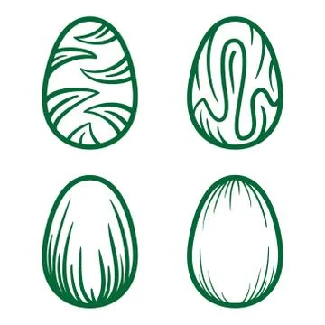 Happy Easter eggs vector card illustration hand drawn with easter eggs. Stock Illustration