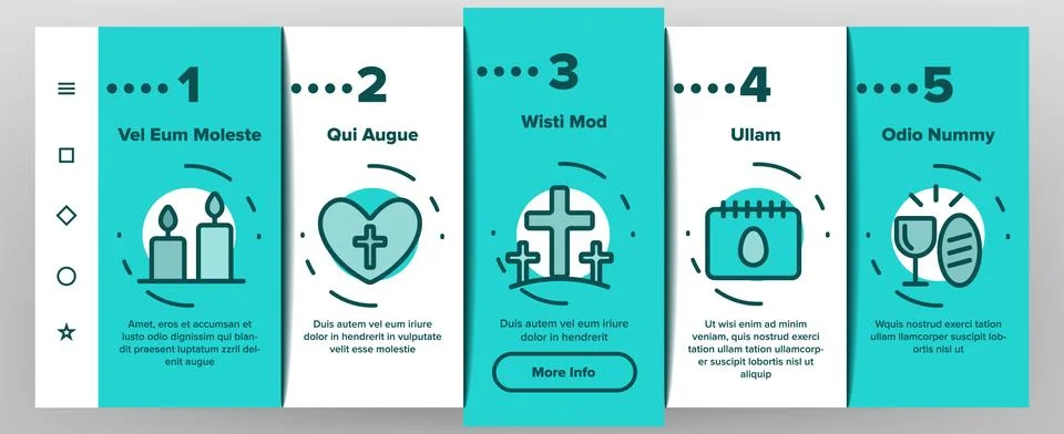 Happy Easter Elements Vector Onboarding Illustrazione stock