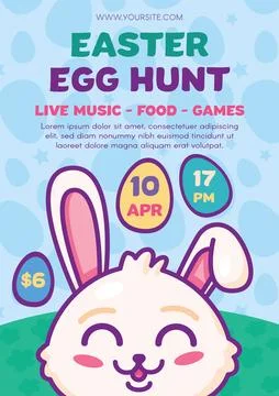 Happy Easter Event Printing Template Poster Stock Illustration