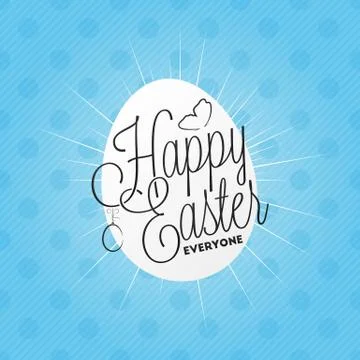 Happy easter everyone lettering Stock Illustration