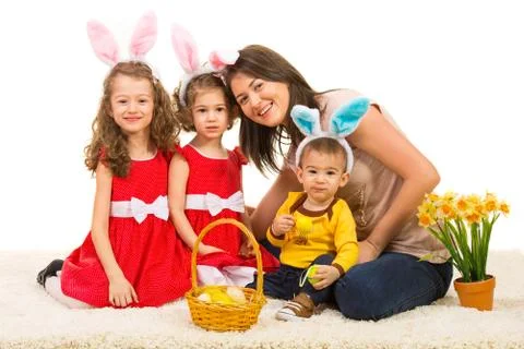 Happy easter family Foto stock