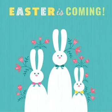 Happy Easter fancy hand drawn letters isolated Stock Illustration
