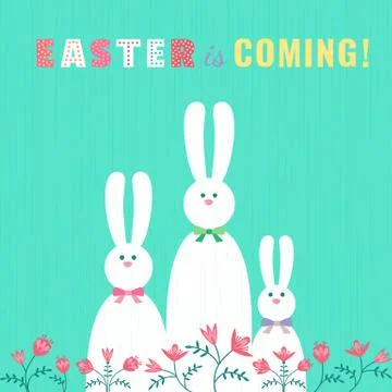 Happy Easter fancy hand drawn letters isolated Stock Illustration