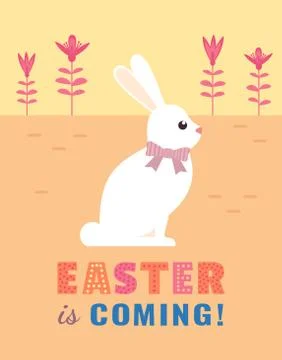 Happy Easter fancy hand drawn letters isolated Illustrazione stock