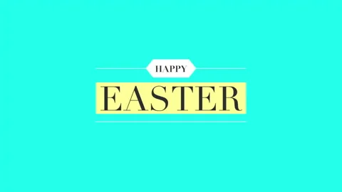 Happy Easter on fashion blue gradient Stock Footage 233399100