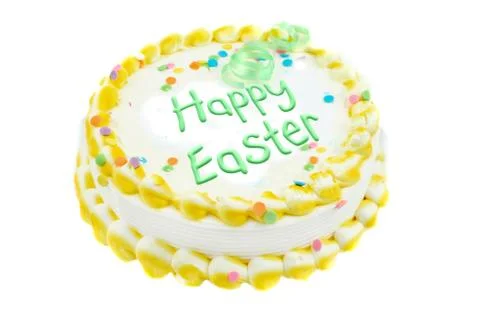Happy easter festive cake Stock Photos