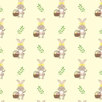 Happy Easter. Festive decoration seamless pattern Illustrazione stock