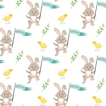 Happy Easter. Festive decoration seamless pattern イラスト素材