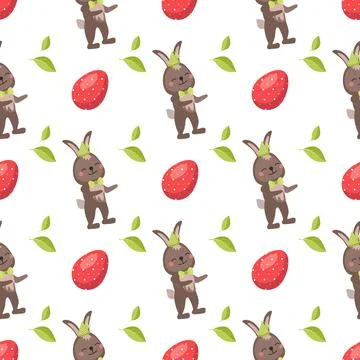 Happy Easter. Festive decoration seamless pattern Stock Illustration