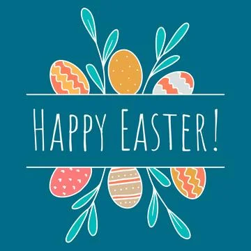 Happy Easter Festive greeting card Stock Illustration