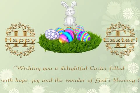 Happy Easter filled with joy Stock Illustration