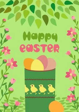 Happy Easter flyer Stock Illustration