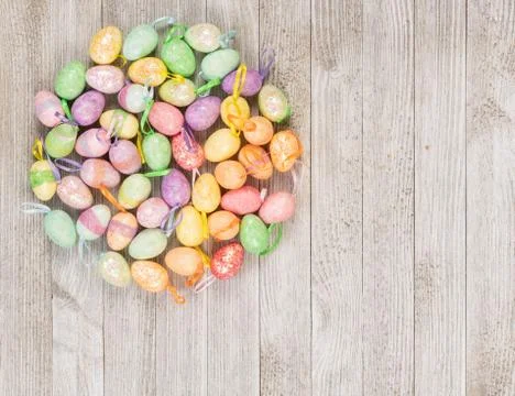 Happy Easter Foam Eggs Foto stock