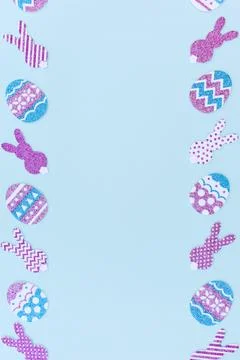 Happy Easter frame with copy space. 库存照片