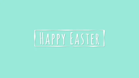 Happy Easter in frame on green gradient Video stock 236178069