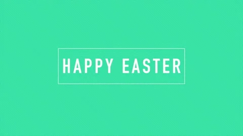 Happy Easter with frame on green lines pattern Stock Footage 167442376
