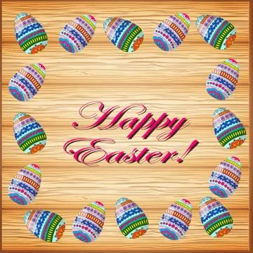 Happy easter frame Stock Illustration