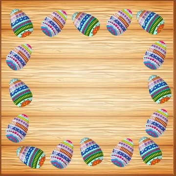 Happy easter frame Stock Illustration