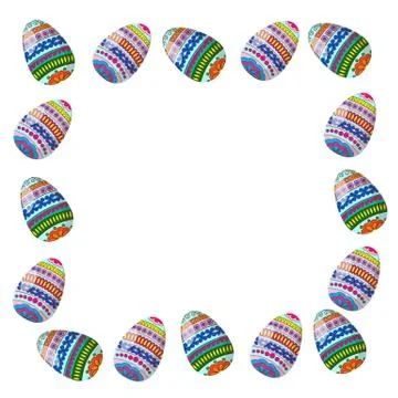 Happy easter frame Stock Illustration