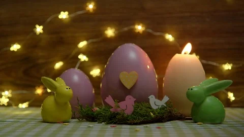 Happy Easter, with free space for lettering, statics, close up Vídeos de archivo 85817724