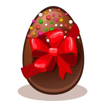 Happy Easter gift- chocolate egg Stock Illustration