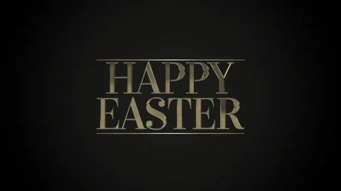 Happy Easter gold text on black gradient Stock-Footage 229849903