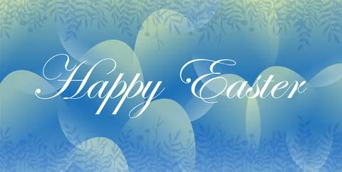 Happy Easter gradient banner illustration. Easter design with typography, egg Illustrazione stock