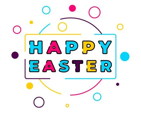 Happy easter, great design for any purposes. Decoration element. Cartoon flat Stock Illustration
