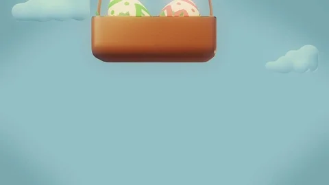 Happy Easter greeting animated HD holiday background. Stock Footage 127189740