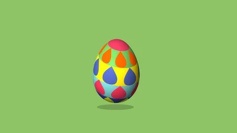 Happy Easter greeting animation, Dancing Eggs Stock Footage 85594798