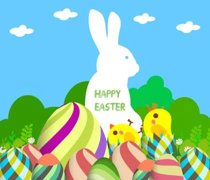 Happy Easter Greeting background Stock Illustration